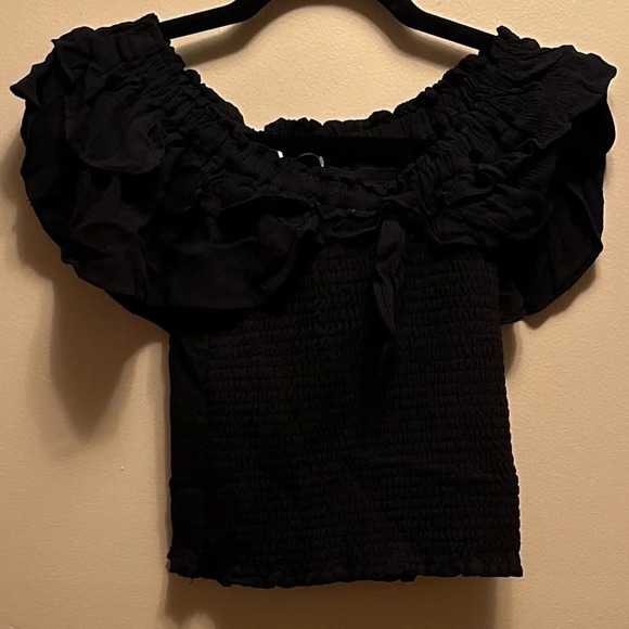 BB DAKOTA Black “Did I Flutter “crop  Top Sz XS - Picture 3 of 12